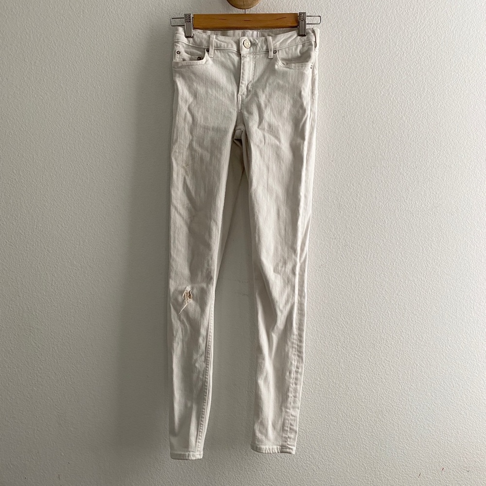 Acne Skin 5 Optic White Denim Jeans *Flaws*